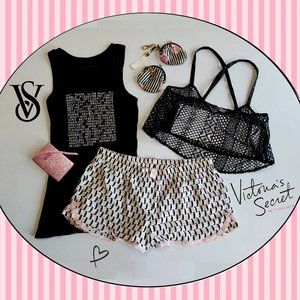 🎁 6pc LOT! Victoria's Secret 🐧Penguin Shorts, Coin Purses, Notebook, Tanks